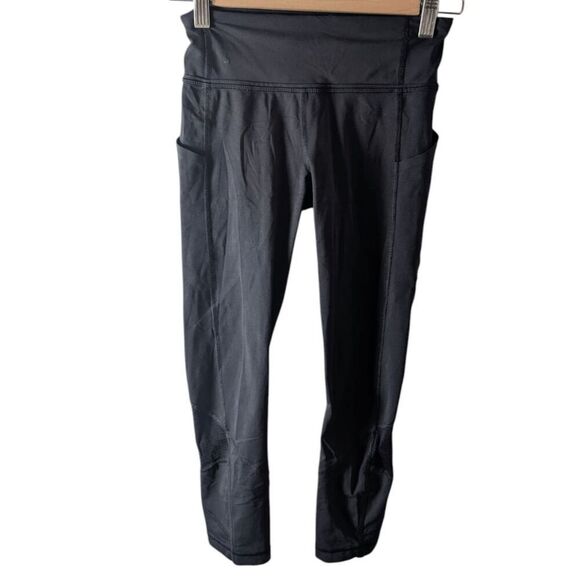 LULULEMON ATHLETICA Pace Rival Crop "Full-On Luxtreme 22' In Black Size 2 - Picture 5 of 8